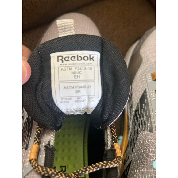 Reebok Other - Men's Reebok Nano X1 Gray Orange Athletic Shoes Steel Toe Size 9.5